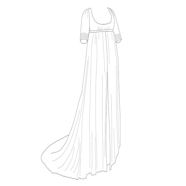1800 gown in the Victoria and Albert Museum, London